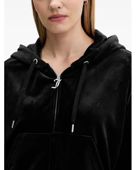 Juicy Couture Black Pocket Zip-Fastening Hoodie