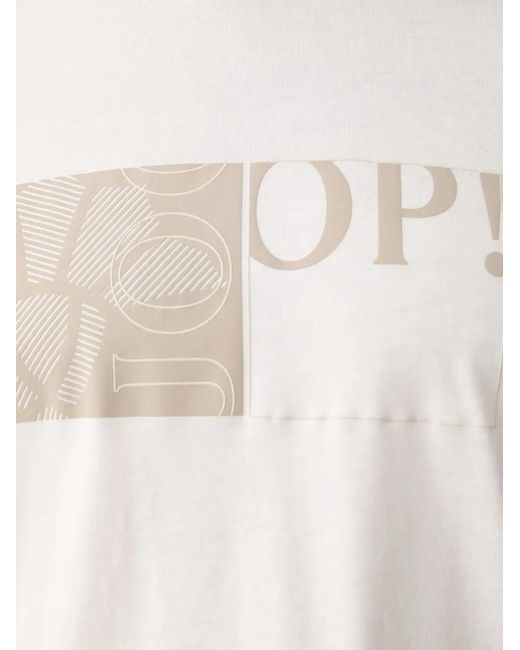 Joop! White Logo-Print Crew-Neck T-Shirt for men