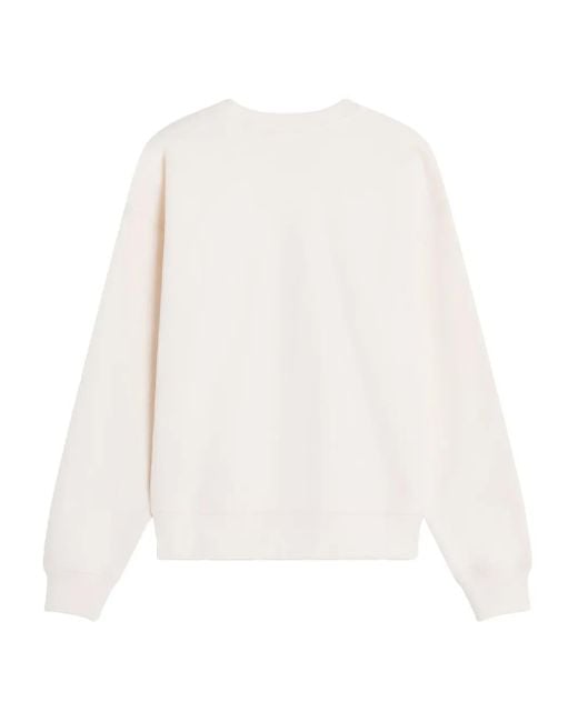 Felpa Con Ricamo di Maison Kitsuné in White