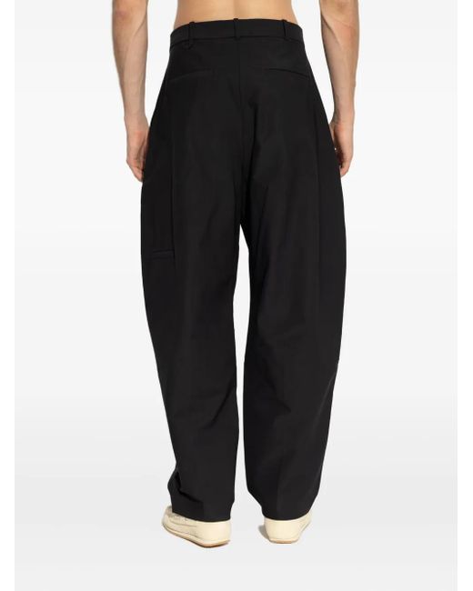 Pantaloni Con Pieghe Frontali di Jacquemus in Black da Uomo
