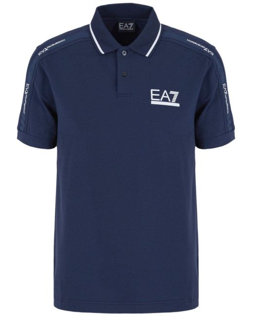 EA7 Poloshirt Met Logoprint in het Blue voor heren