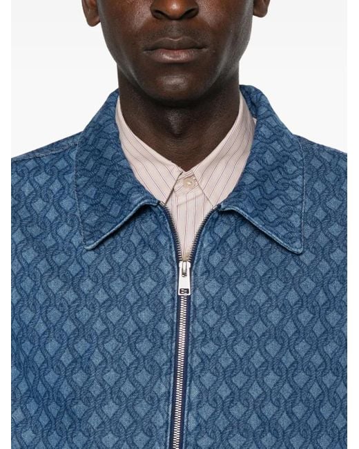 Chaqueta vaquera con cremallera Sandro de hombre de color Blue