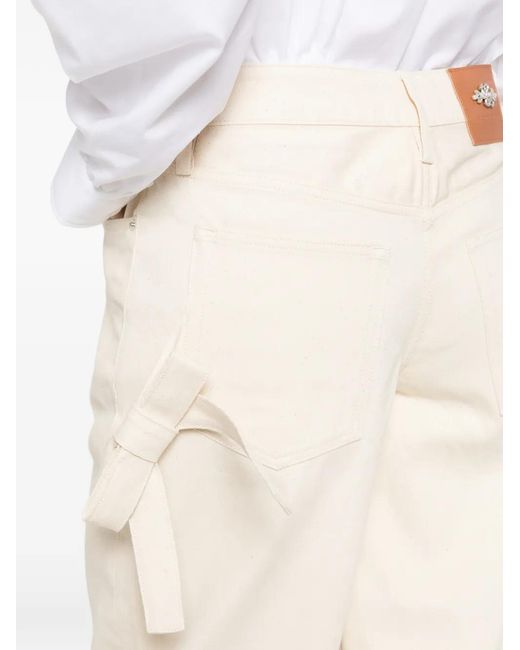 Simone Rocha White Belt-Loop Jeans