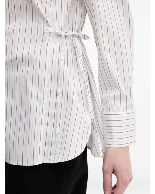 Sisley Gestreepte Blouse in het White