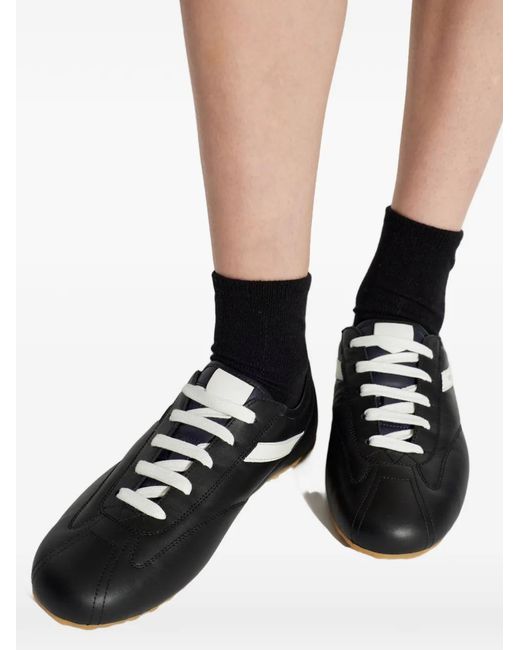 McQueen Black Boxe Leather Sneakers