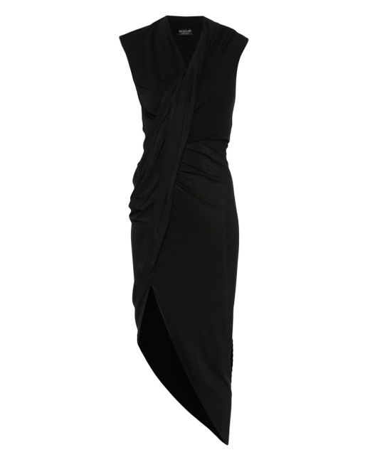 Robe Mi-Longue À Design Drapé Balenciaga en coloris Black