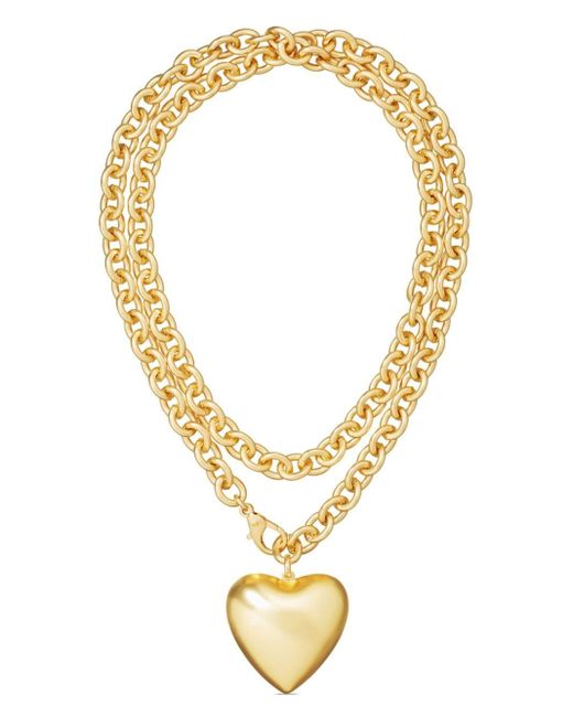 Roxanne Assoulin Metallic Heart & Soul Pendant Necklace