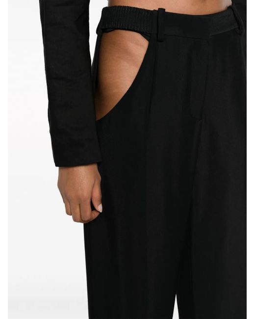 Pantalones anchos con aberturas Mugler de color Black