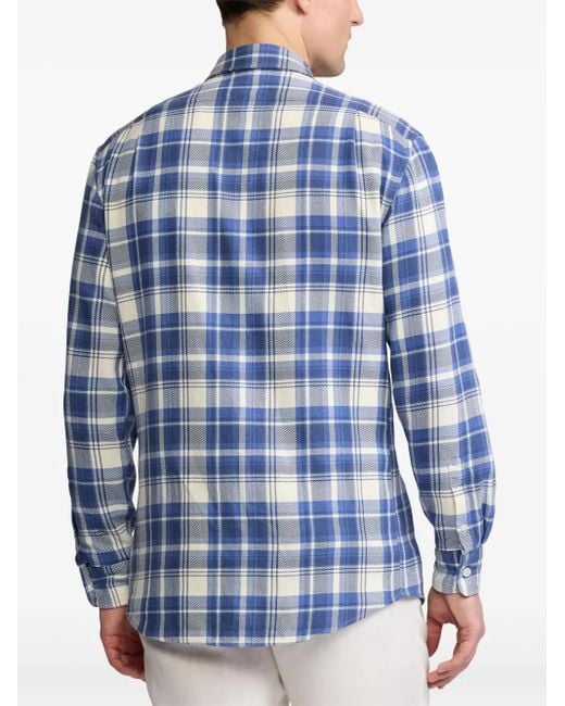 Ralph Lauren Blue Plaid Shirt for men