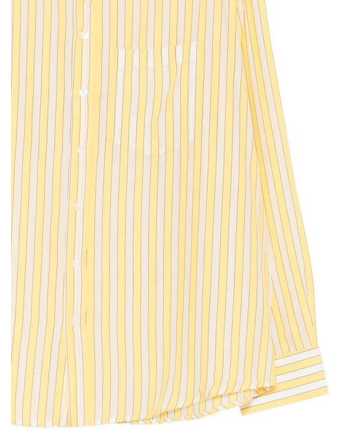 LC23 Natural Striped-Pattern Button-Down Shirt for men