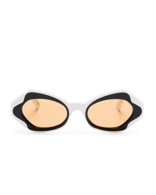 Marni Natural Sonnenbrille mit ovalem Gestell