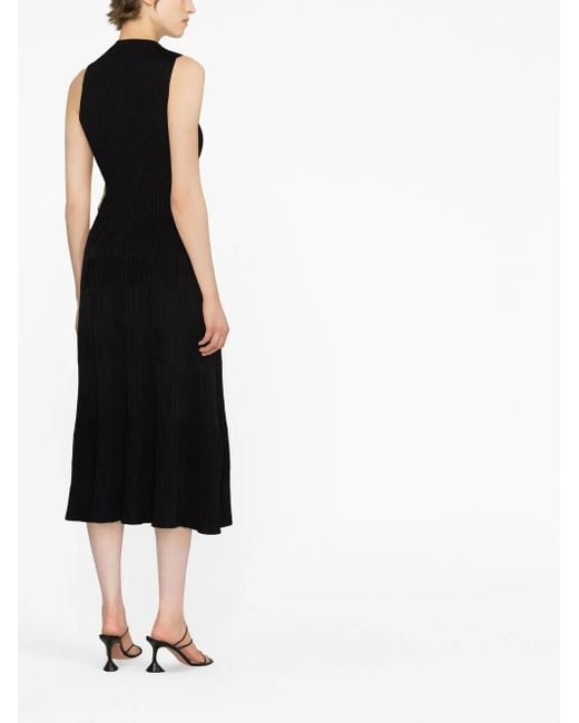 Jonathan Simkhai Black Cut-Out Knitted Dress