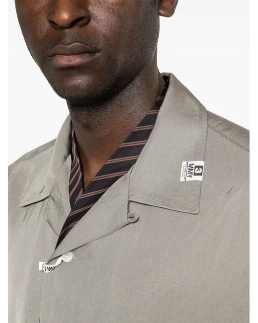 Maison Mihara Yasuhiro Gray Logo-Patch Shirt for men