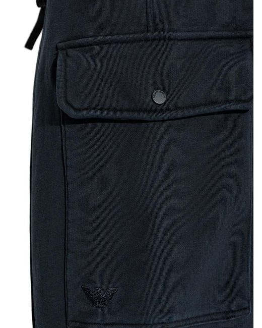 Emporio Armani Blue Cargo Trousers for men