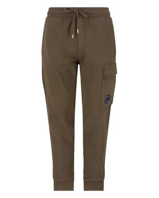C P Company Natural Cargo-Pocket Drawstring Track Pants for men