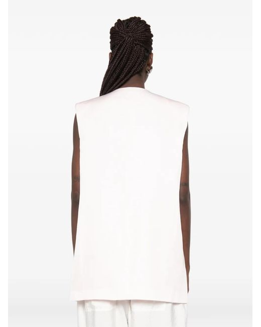 Isabelle Blanche White Double-Breasted Vest