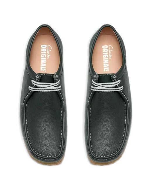 Clarks Green Wallabee Leather Desert Boots for men
