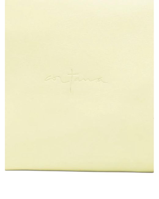 Cortana Yellow Leather Clutch Bag