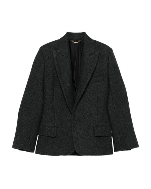 Victoria Beckham Black Single-Breasted Jacket