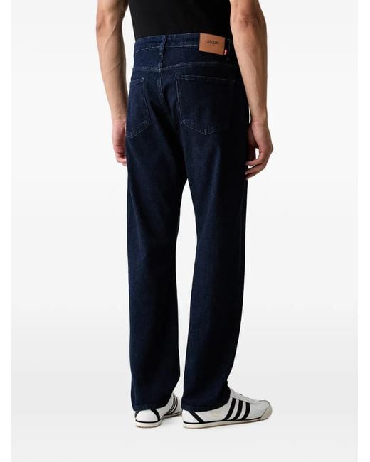 Joop! Black Logo-Patch Straight-Leg Jeans for men