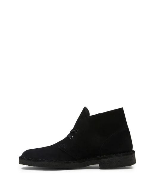 Clarks Black Desert Suede Boots for men