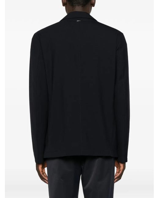 Herno Black Button-Fastening Blazer for men