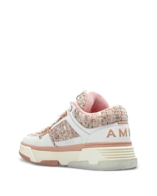 Amiri Pink Ma-1 Tweed Sneakers