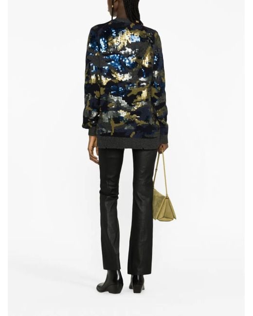 Zadig & Voltaire Black Sequin-Embellished Merino-Wool Jumper