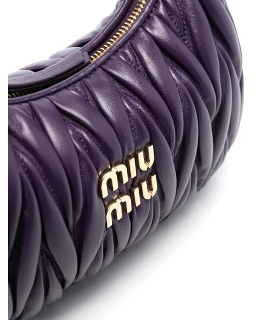 Mini Sac Porté Épaule Wander À Design Matelassé Miu Miu en coloris Blue