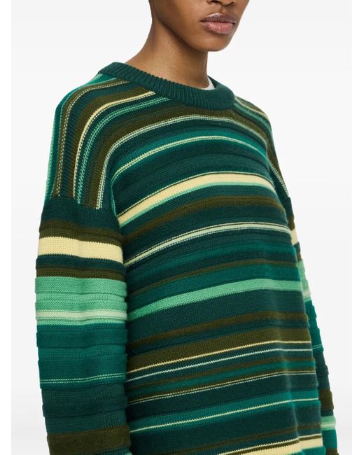 J.W. Anderson Green Gestreifter Pullover