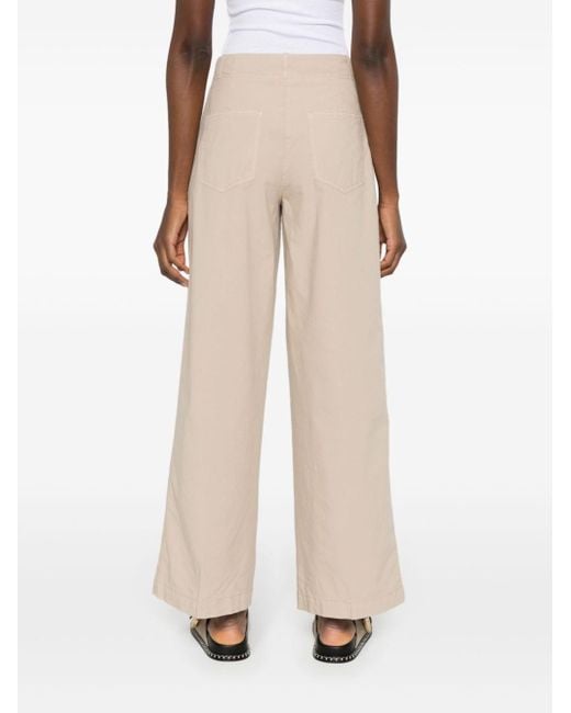 Peserico Natural Pressed-crease Straight Trousers