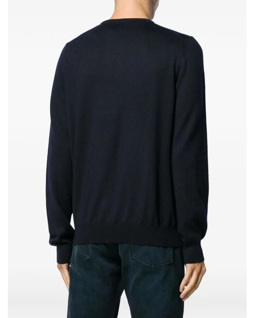 D4.0 Blue Crew-Neck Sweater for men