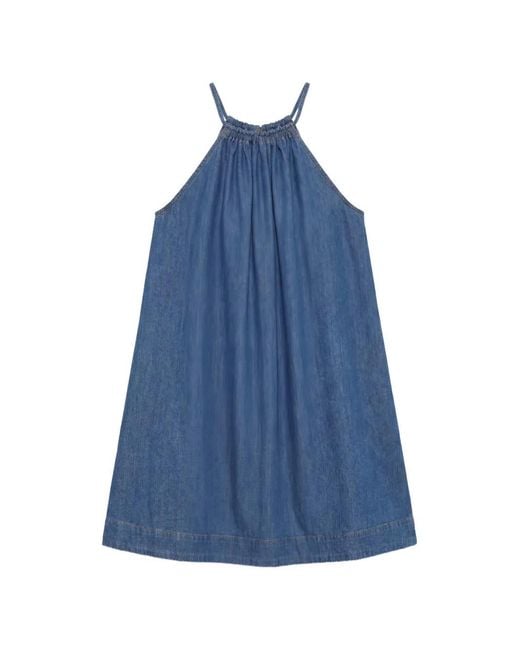 Reformation Blue Paisley Halterneck Mini Dress
