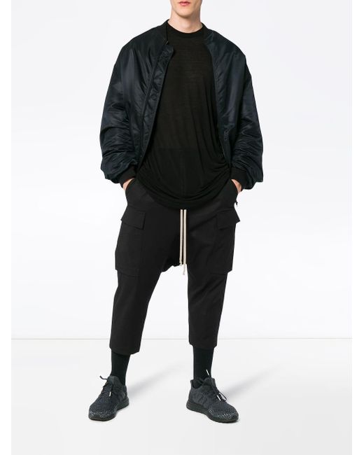 rick owens cropped cargo