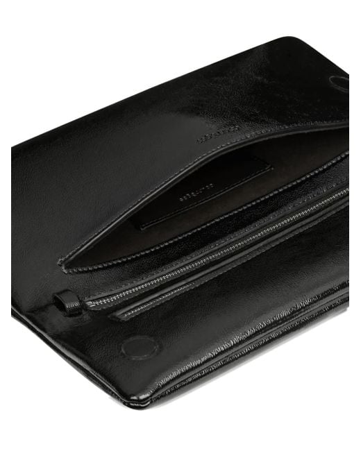 Courreges Naplack Leather Shoulder Bag in het Black
