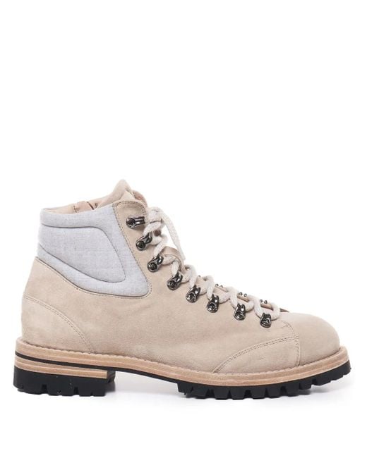 Eleventy Natural Utility Ankle Boots for men