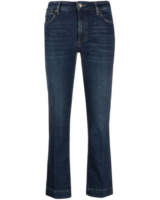 Sportmax Blue Flared Cropped Jeans