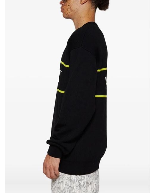 VTMNTS Black Barcode-Detail Luxury Sweater for men