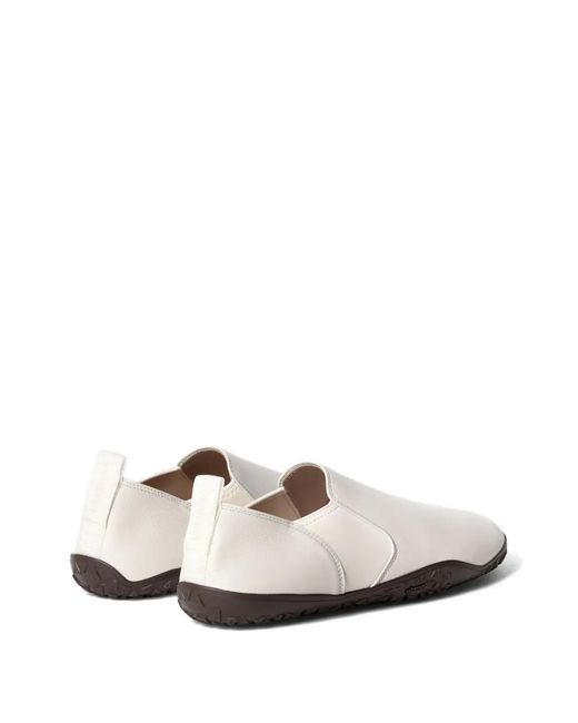 Lemaire White Slip-On Leather Sneakers