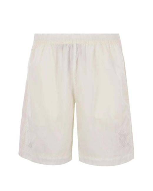 Adidas White Logo-Embroidered Elasticated Shorts for men