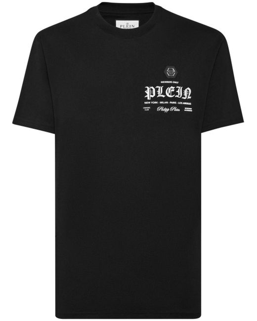 Philipp Plein Black Logo T-shirt for men