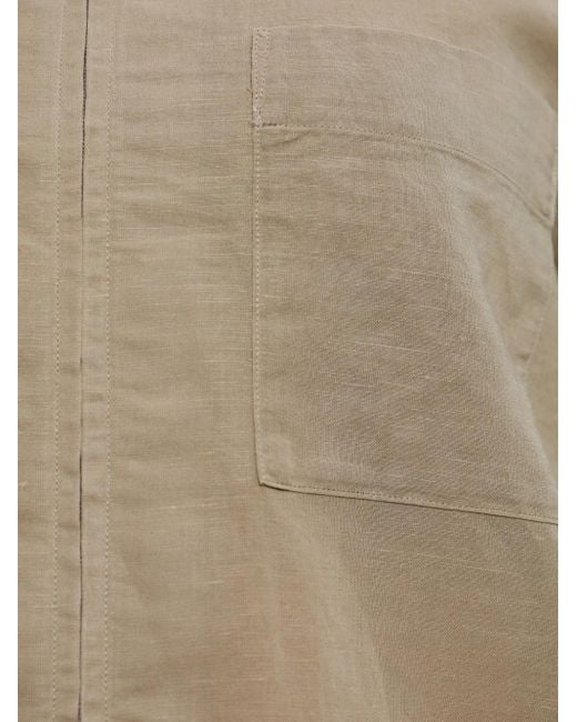 Issey Miyake Button-Up Blouse in het Natural