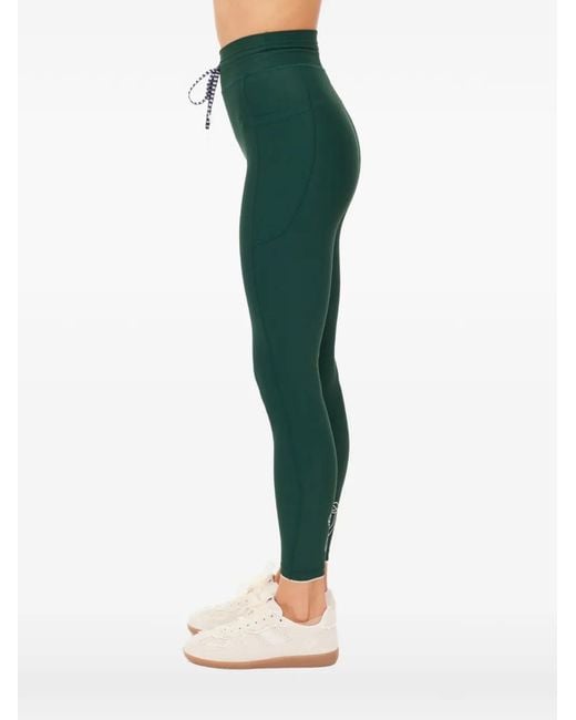 The Upside Green Bow-Detail Performance Leggings