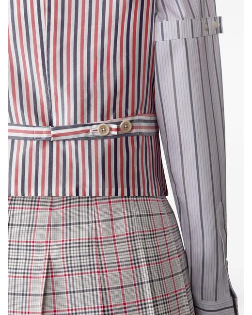 Thom Browne Gray Plaid Waistcoat