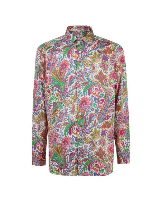 Etro White Long Sleeves Shirt for men