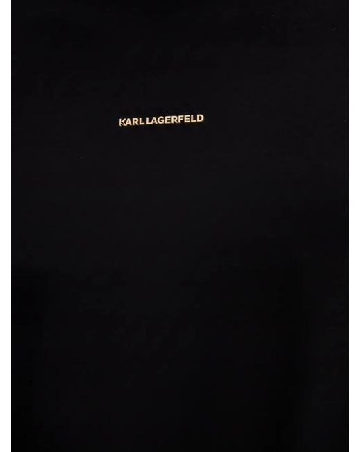 Karl Lagerfeld Black Logo-Print Short-Sleeve T-Shirt for men