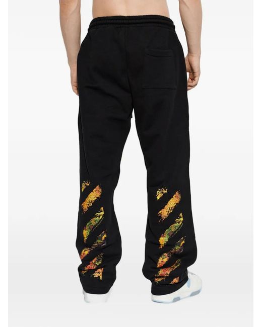 Off-White c/o Virgil Abloh Black Logo-Print Track Pants for men