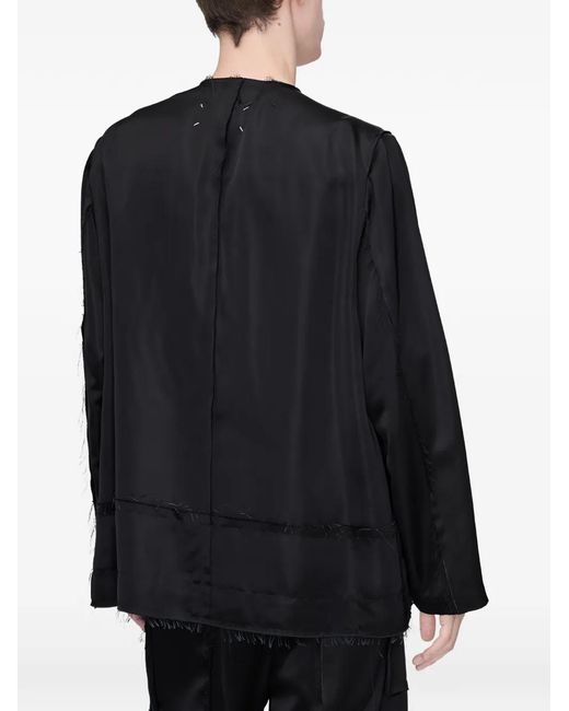 Maison Margiela Black Frayed-Edges Jacket for men