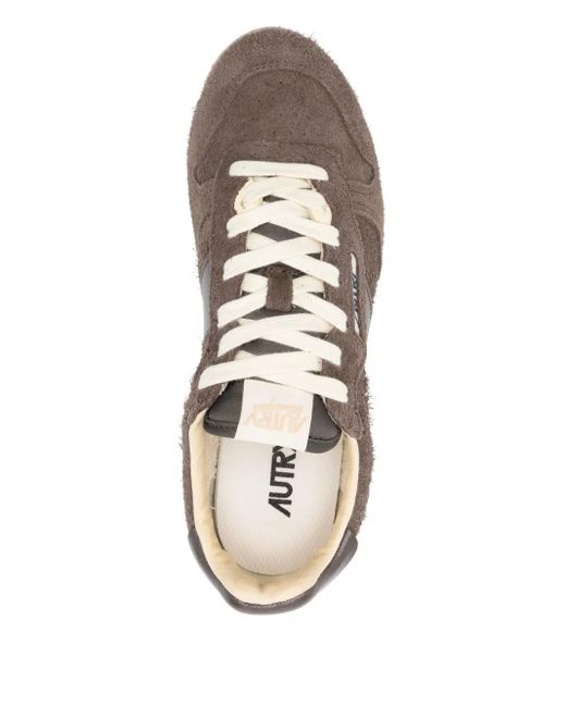 Autry Brown Windspin Suede Sneakers