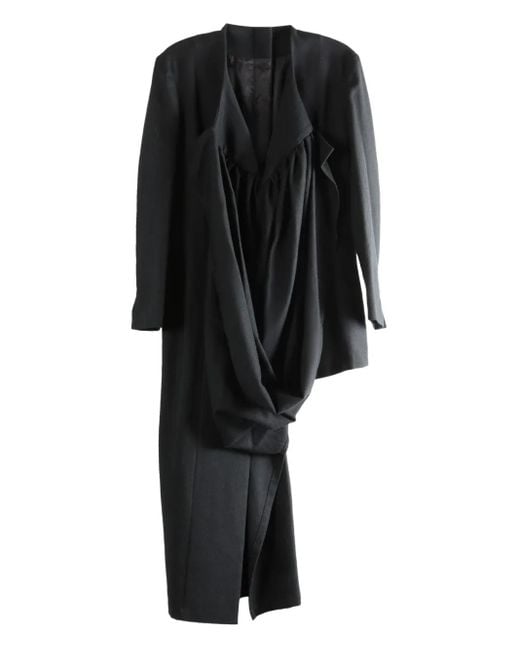 Yohji Yamamoto Black Draped Jacket